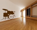 Drum Kit Customized Name Vinyl Decal Nursery Sticker